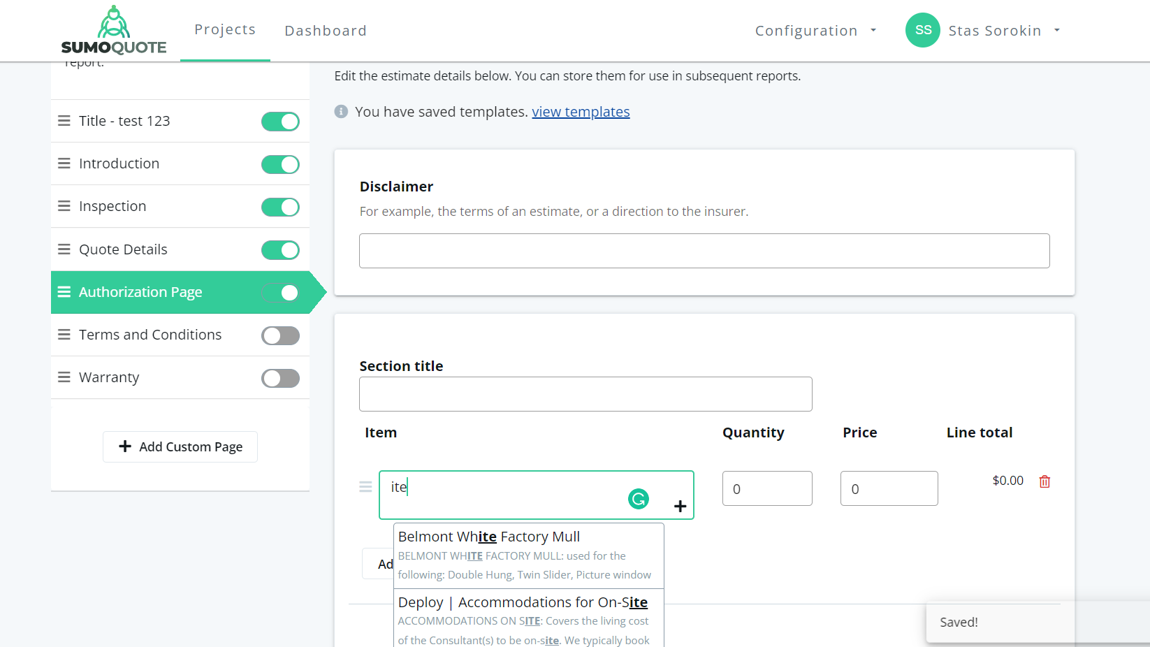 Quotations getting synced up